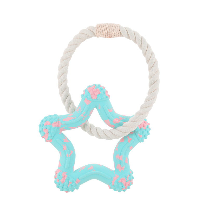 Interactive Rope Toy Blue Star