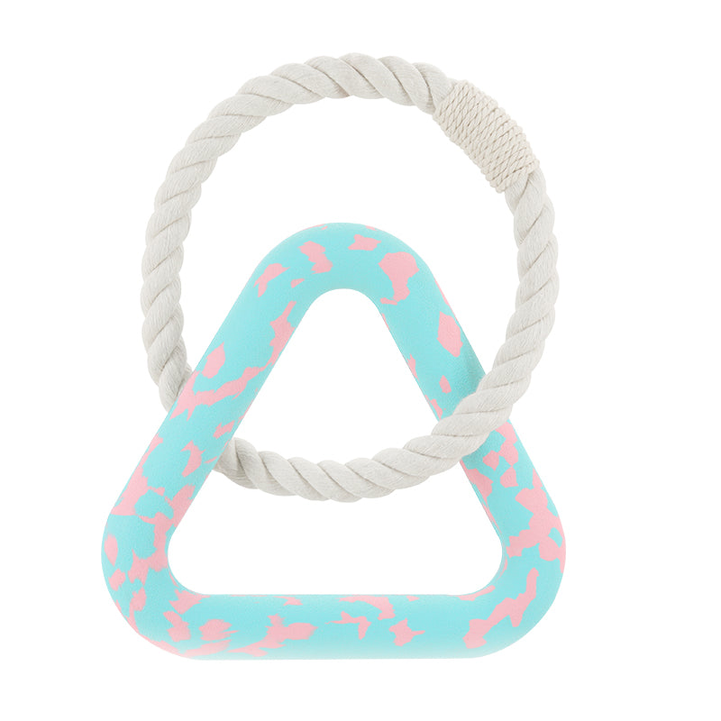 Interactive Rope Toy Blue Triangle