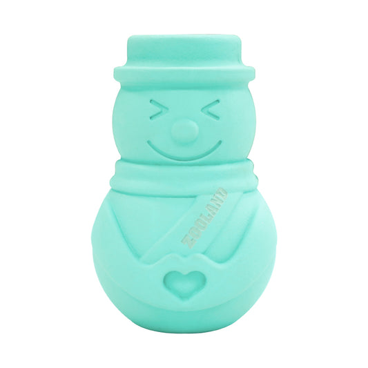 Interactive Dog Treat Dispenser Toy Blue Snowman