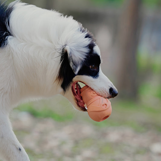 Interactive Dog Treat Dispenser Toy Pink Snowman