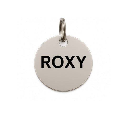 Stainless Steel Pet Tag - Circle - Silver